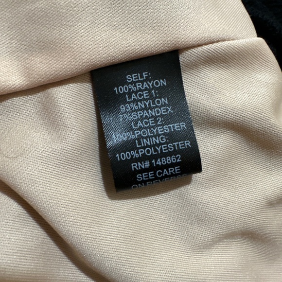 Torrid Lace print boho lined sleeveless key hole women midi dress Sz 1 - Picture 15 of 16